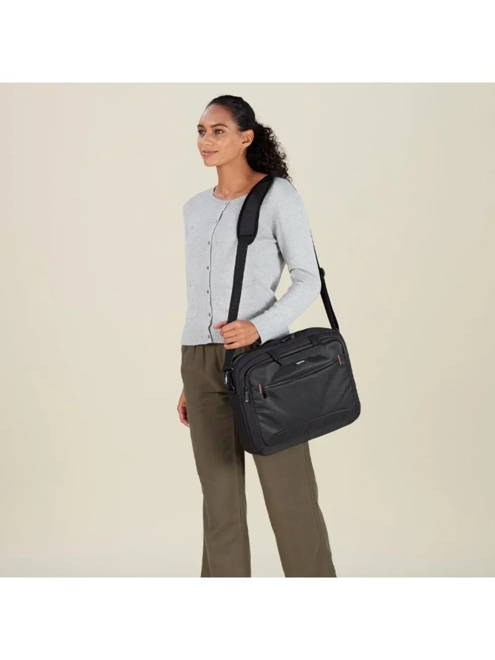 Large Capacity Laptop Shoulder Bag, 17.3-inch, Multiple Compartments, Fits Most